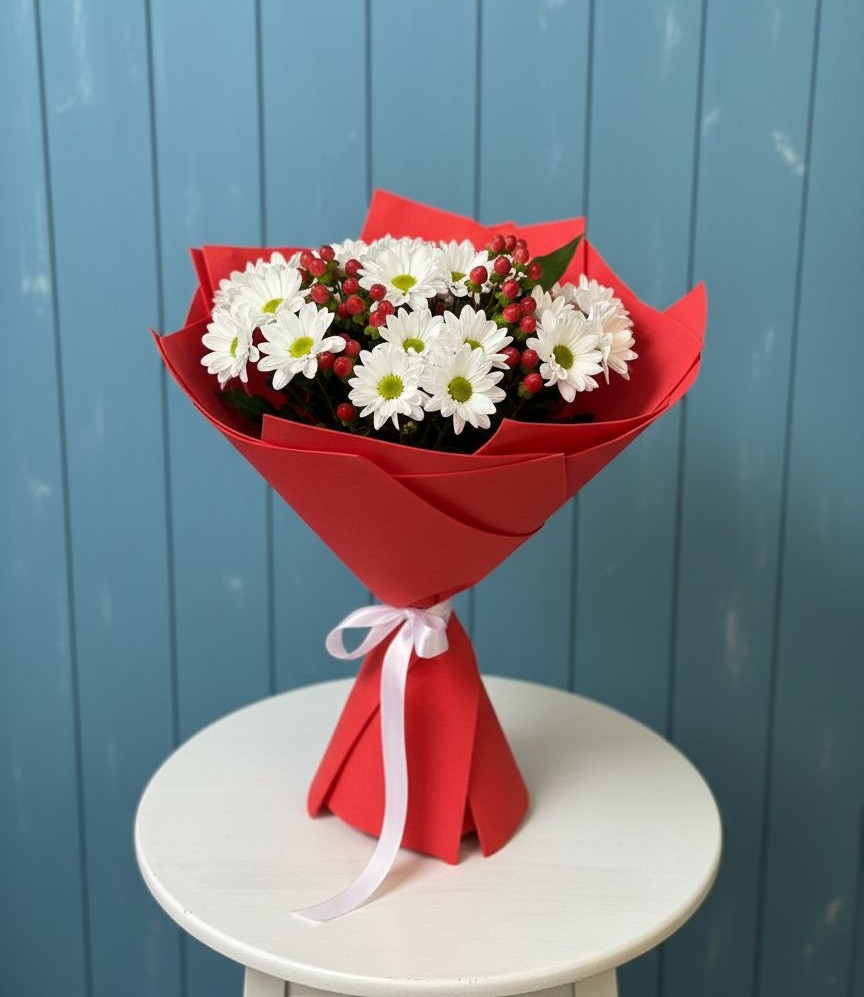 Букет цветов из: Хризантемы в Ленинских Горках