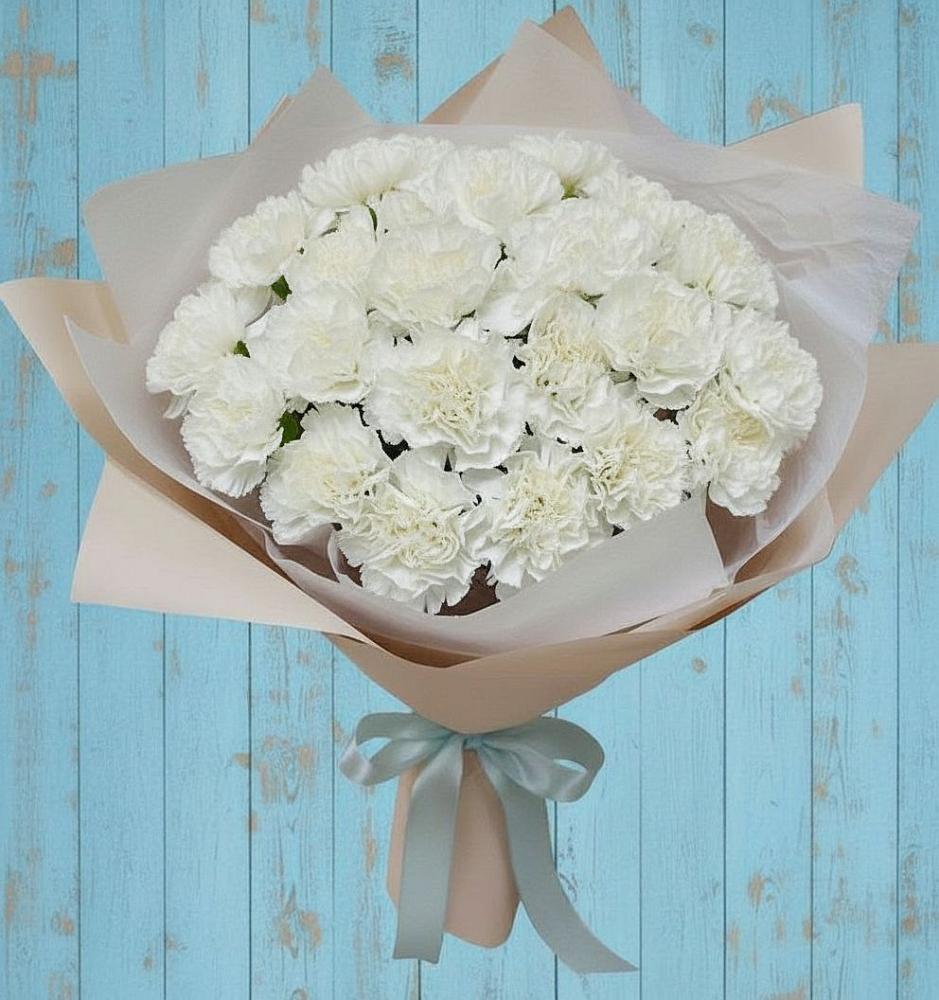 Букет цветов из: Гвоздики в Ленинских Горках