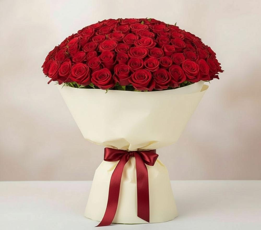 Букет 101 Красная роза Милано в Ленинских Горках