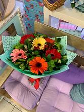 Букет цветов из:  Герберы, Хризантемы и Альстромерии #REPLACE_PRED# Ленинских Горках