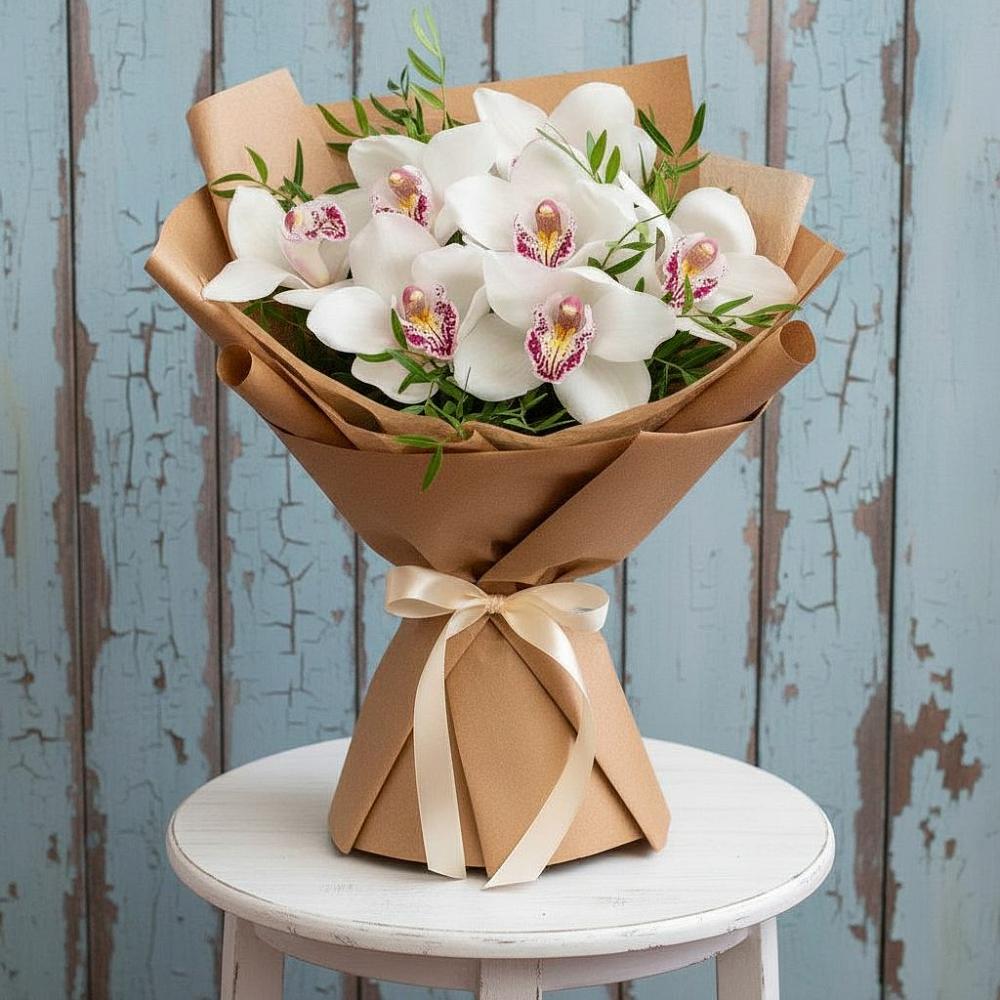 Букет цветов из: Орхидеи и Розы в Ленинских Горках