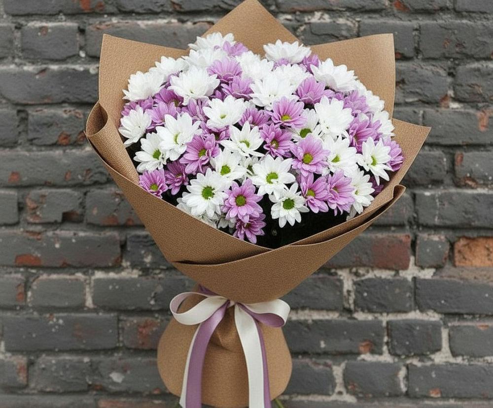 Букет цветов из: Хризантемы в Ленинских Горках