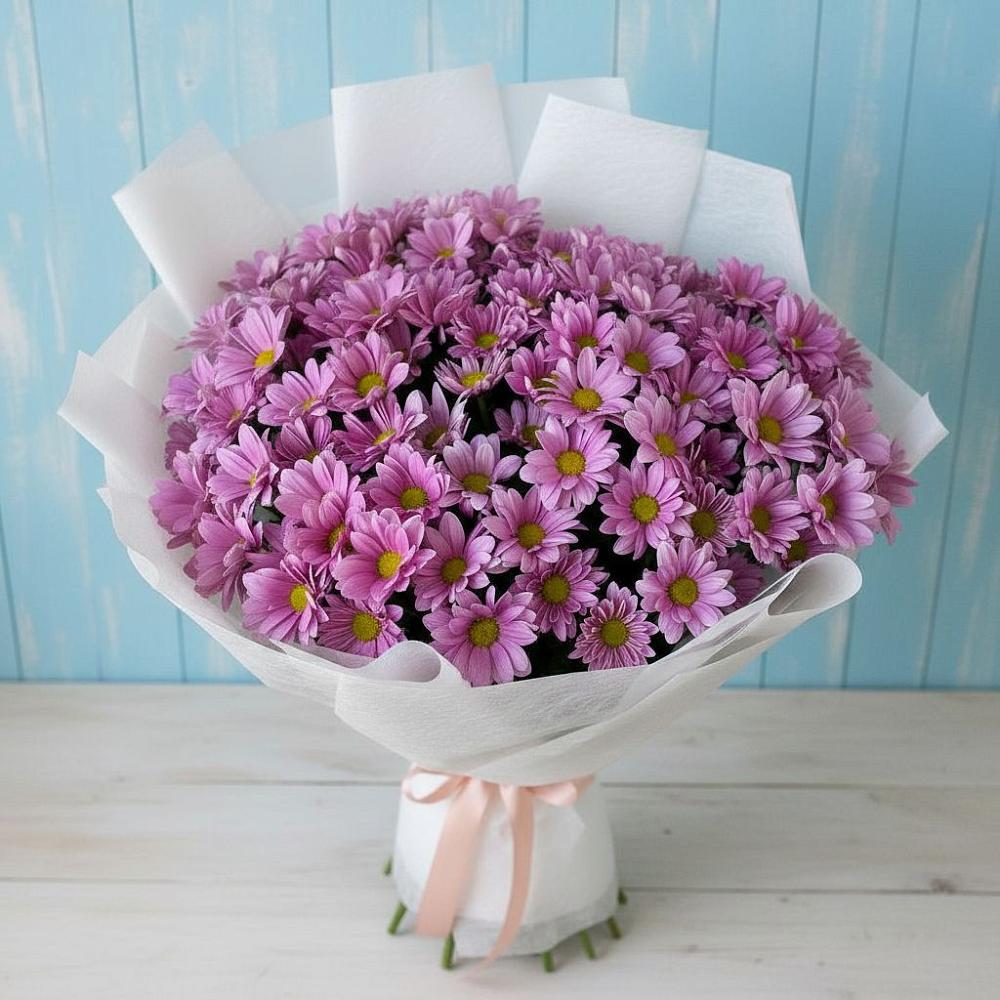 Букет цветов из: Хризантемы в Ленинских Горках