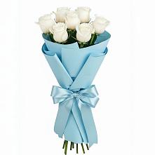 Букет 7 белых роз Проуд #REPLACE_PRED# Ленинских Горках