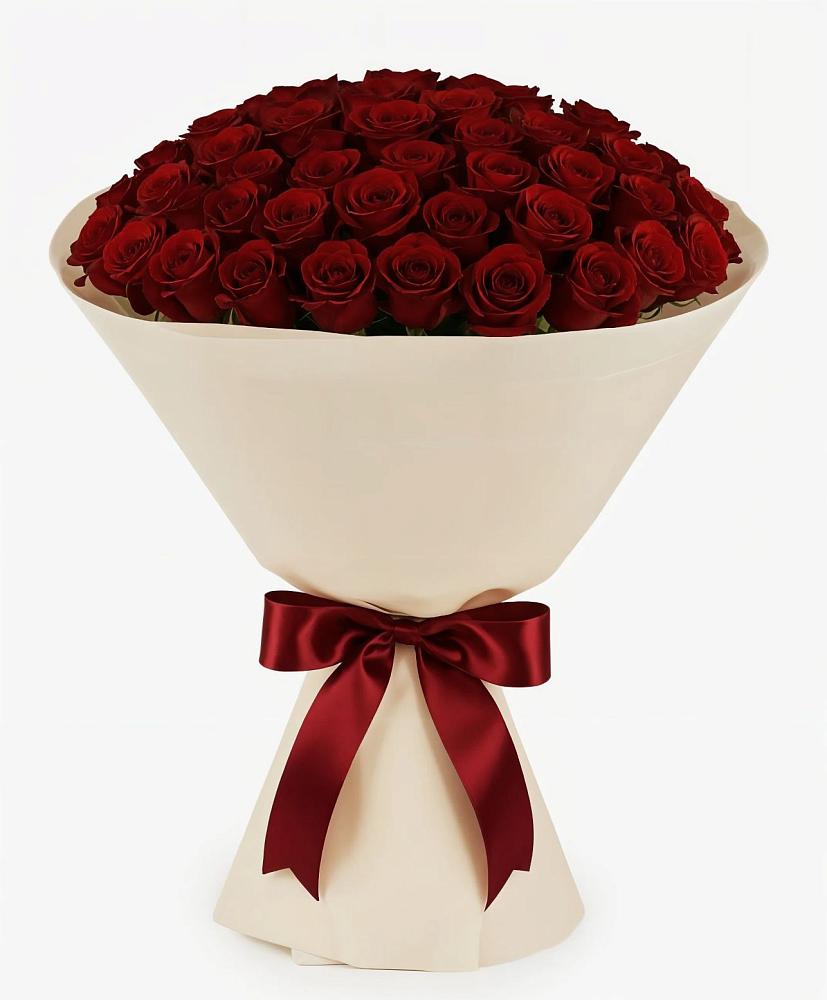 Букет 101 Бордовая роза Блэк Бакарра в Ленинских Горках